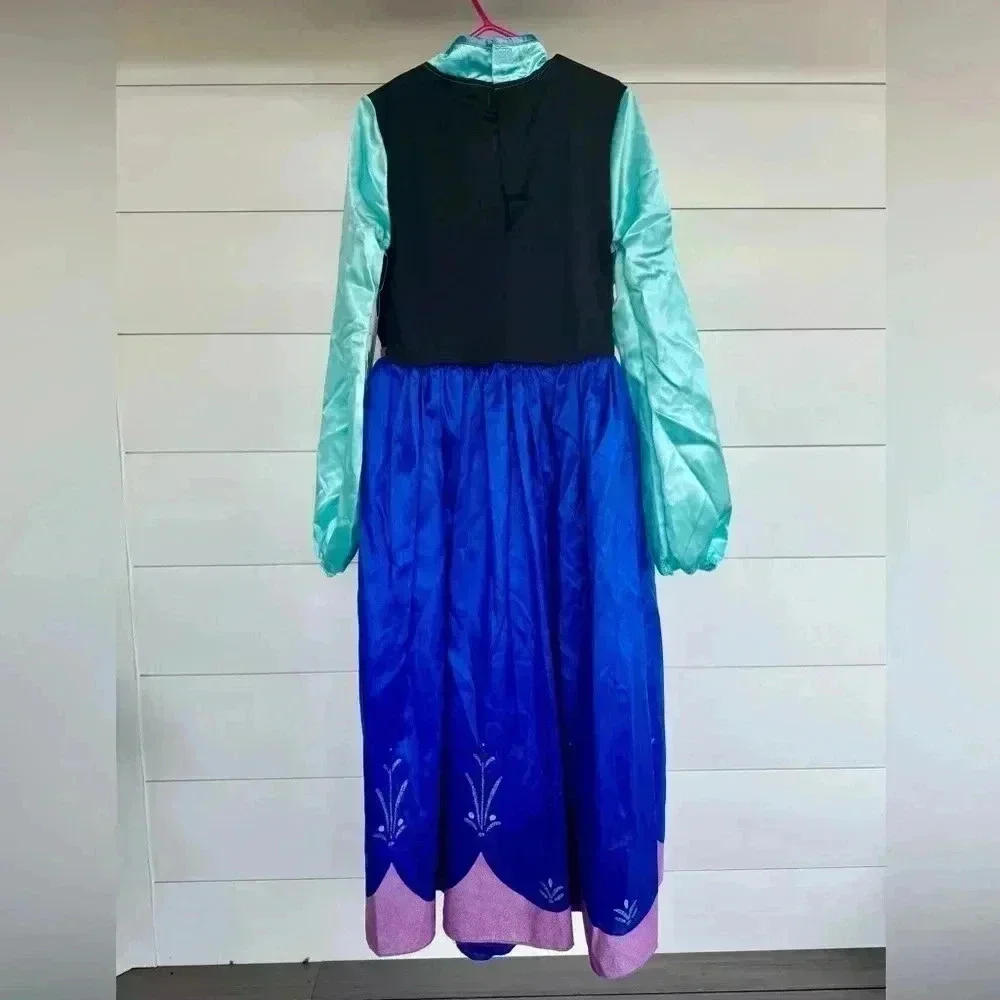 Disney Store NWT Anna Frozen‎ Girls Halloween Costume Dress Size 9/10